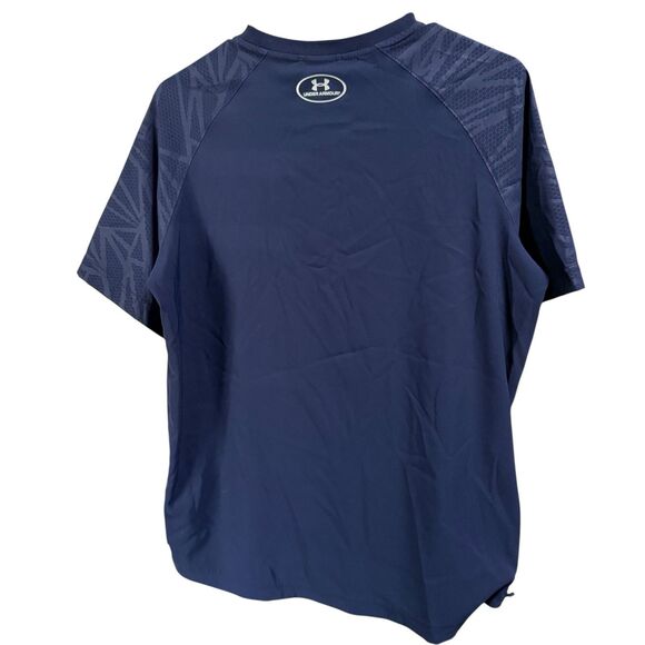 Under Armour Youth XL Loose Fit Training Shirt Quarter Zip Navy All Season Wear - Picture 2 of 4